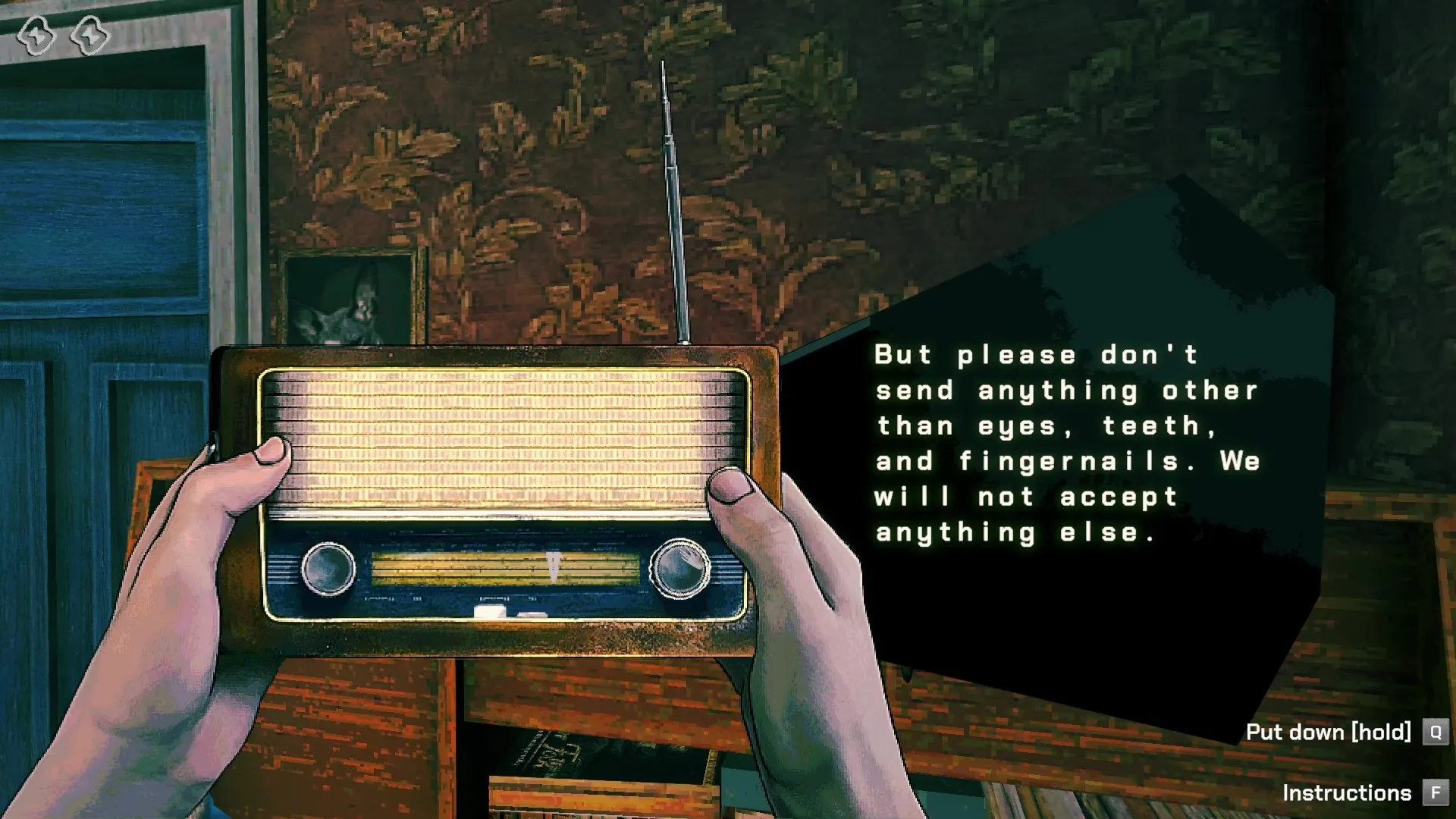 Notebook of handwritten survival rules resting beside a flickering desk lamp.